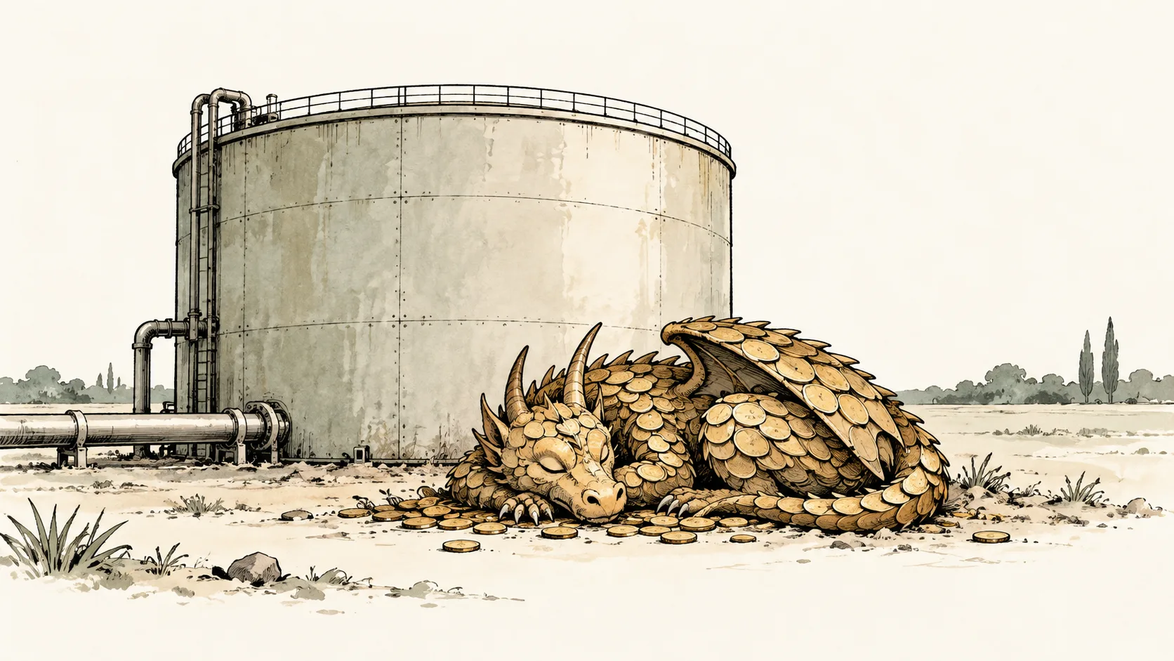 KI-Illustration zum Thema: Dieselreserve nur für Notfälle: Tankwart zeigt Kassenzettel vor